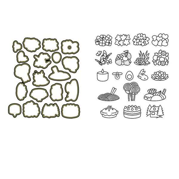 

painting supplies clearly contained contents stamp set and coordinating dies gifts ,clovers,succulents clear stamps for diy scrapbooking 202