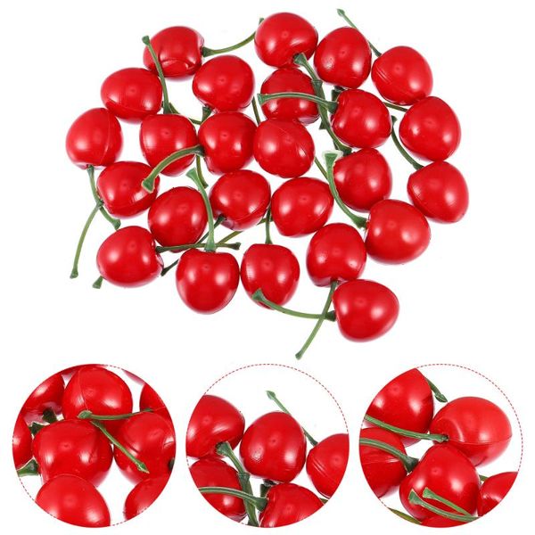 

party decoration 25 pcs simulation red cherries props exquisite ornaments for decor