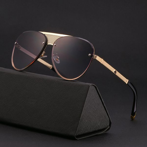 

men black polarized sunglasses 2021 fashion luxury brand oval for women with box big frame vintage, White;black