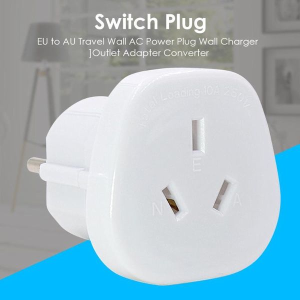 

smart power plugs 1pc us au to eu plug usa aus euro europe travel wall ac charger outlet adapter converter 2 round pin socket