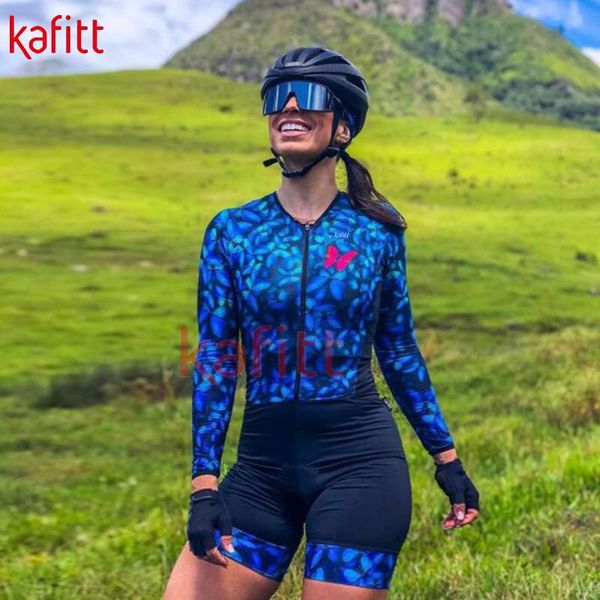 

racing sets macaquinho ciclismo feminino kafiwomen's sweatshirt suit roupas femininas cycling shirt long sleeve, Black;blue