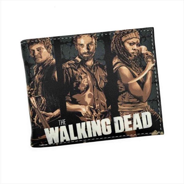 

arrival wallet the walking dead short with card holder p men and women purse cartoon dollar price, Red;black