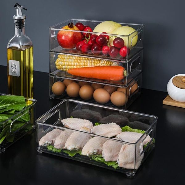 

storage bottles & jars fridge fresh keep box multi-purpose space saver refrigerator container for vegetable fruit