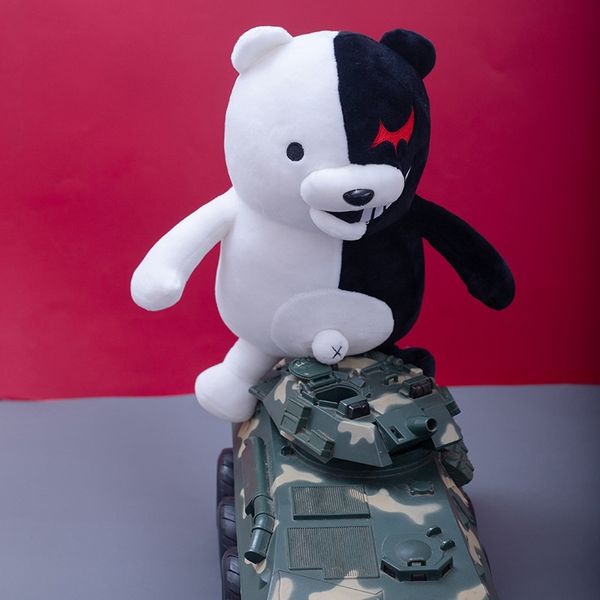 

animation cartoon peripheral series plush toys good black and white bear doll