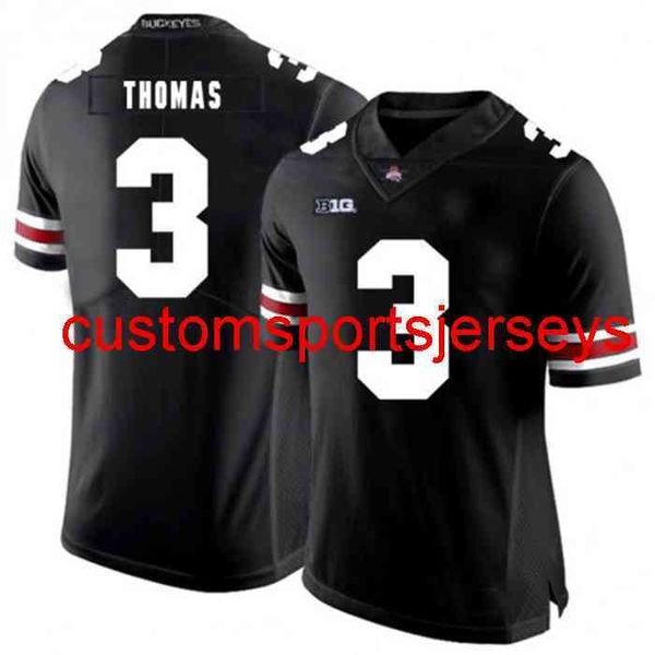 Mulheres Costuradas Mulheres Jovens Ohio Estado Buckeyes # 3 Michael Thomas Jersey Black NCAA 20/21 Personalizado Qualquer nome Número XS-5XL 6XL