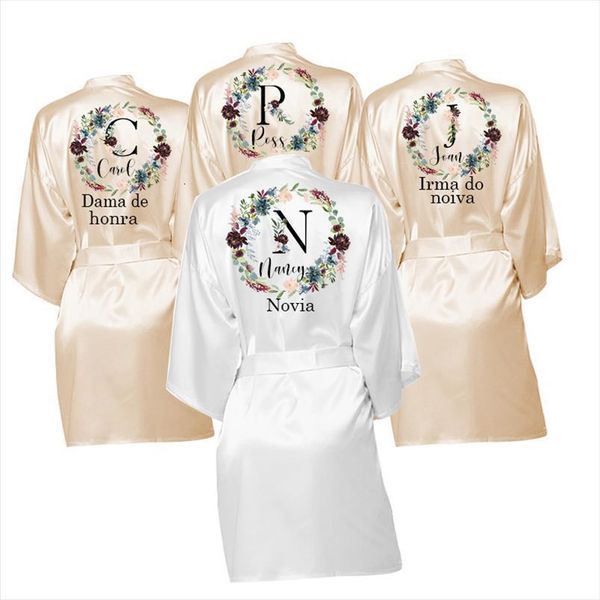 

8colors custom bride satin robe womens sleepwears pajamas rose gold white writing wedding bridesmaid sister in law team robes, Black;red