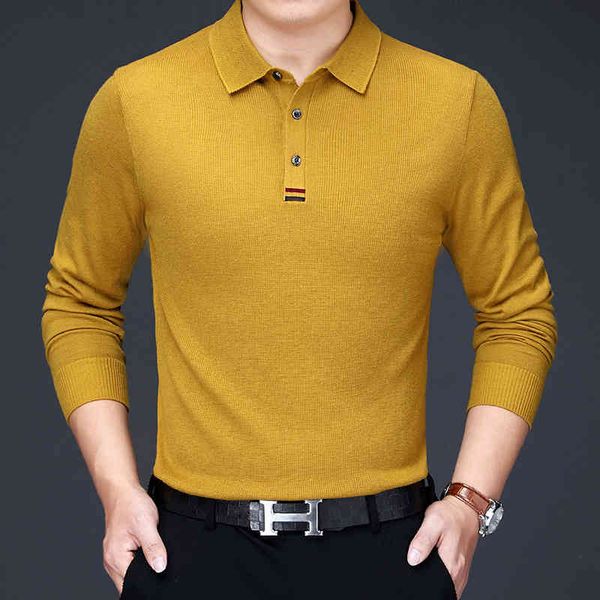 

men's sweaters autumn and winter men turn-down collar pullover sweater fashion solid color thin bottoming shirt male br clothes yzl0, White;black