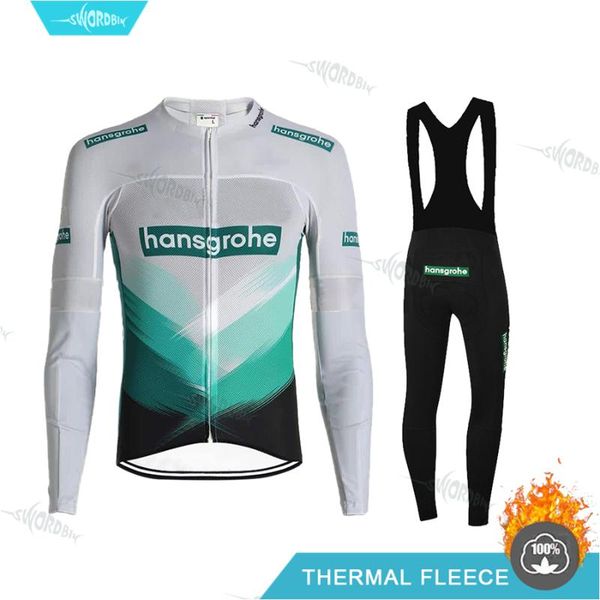 

racing sets 2021 pro team boraful winter long sleeve cycling jersey set mtb clothing men's thermal fleece suit ciclismo, Black;blue