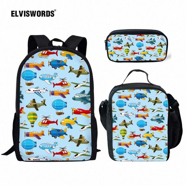 

elviswords children school bag cartoon toy printing school backpacks set for boy girls kindergarten kids shoulder book bag w5u6#