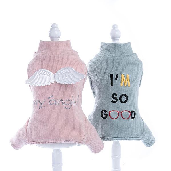 

dog apparel embroidery small jumpsuit clothes cotton puppy cat pajamas pet chihuahua yorkie coat