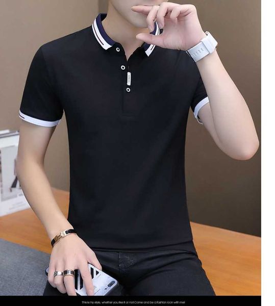 

men's polos 2021 shirt casual baseball pure cotton short sleeve white black british ladies clothi