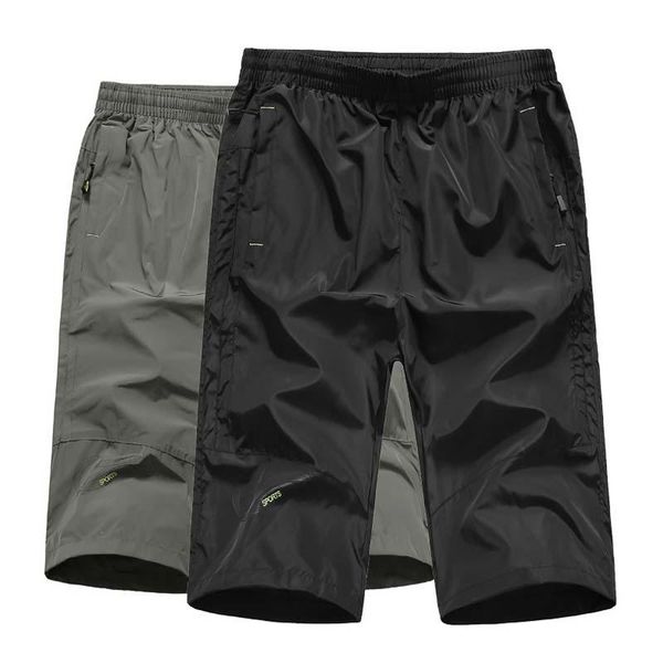 

new 2021 summer men's casual shorts joggers ultraligh mens shorts zipper pocket polyste plus size 5xl, White;black