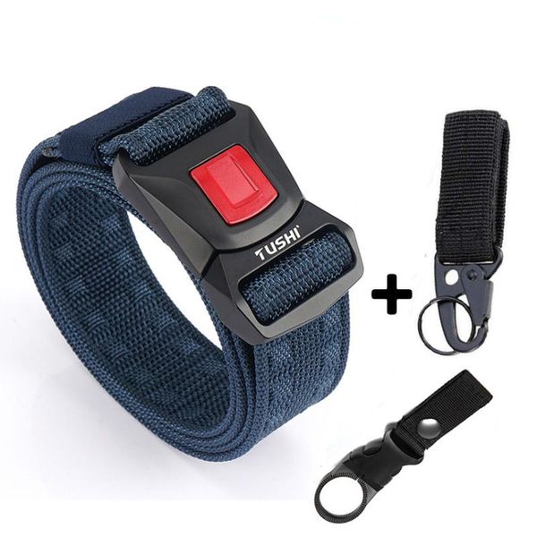 

belts 125cm adjustable straps men jeans belt alloy pluggable buckle quick release real nylon durable thick tactical designer, Black;brown