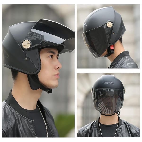 

motorcycle helmets battery electric car locomotive helmet gray four seasons half full sunscreen summer