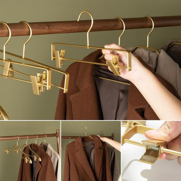 

hangers & racks anti-slip suit hanger durable anti-deformation aluminum alloy traceless closet dress clothes towel drying