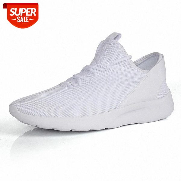 

men running shoes breathable lightweight sneakers low soft bottom trend slip on white shoes #p98a