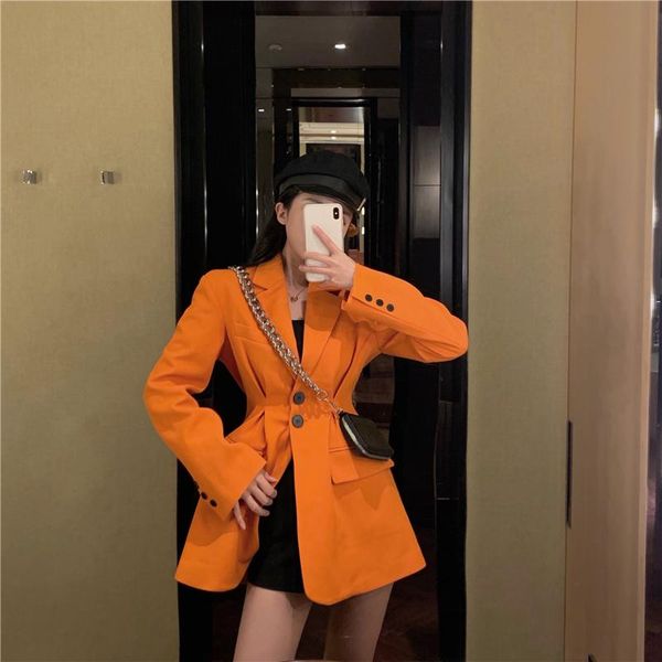 

women's jackets spring summer jacket french solid color casual long-sleeved coat retro slim female suit ll747, Black;brown