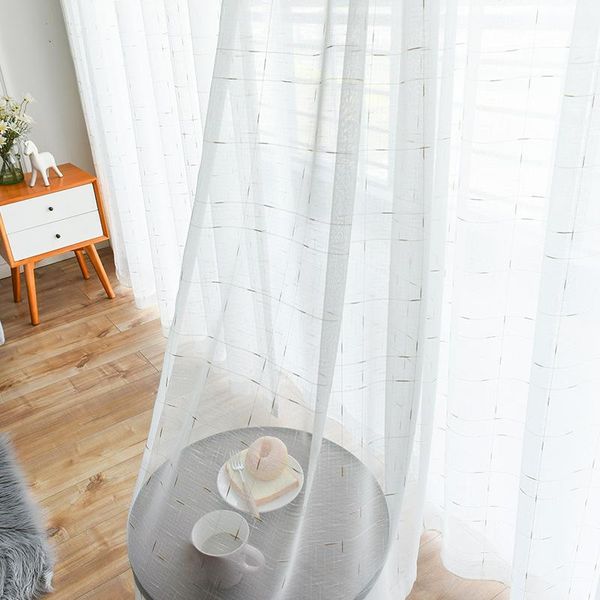 

curtain & drapes gold/silver stripes embroidered voile tulle curtains for living room sheer bedroom the kitchen drape blinds