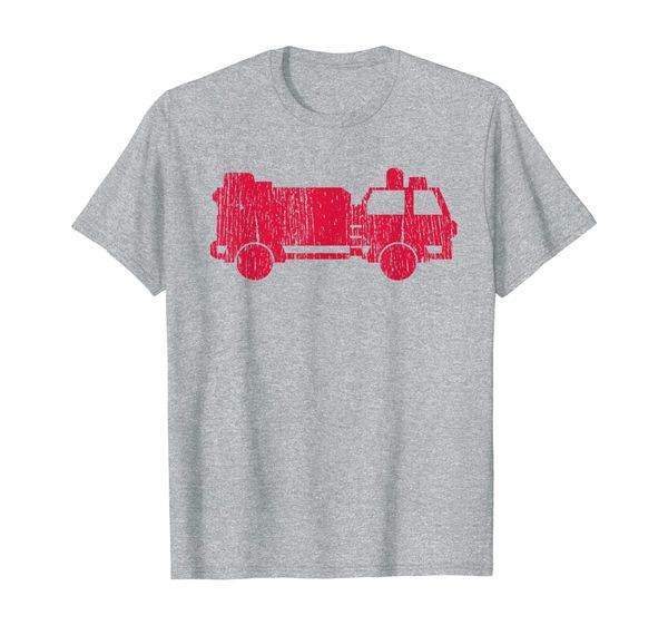 

fire truck vintage t-shirt fire fighter gift fireman tshirt, White;black