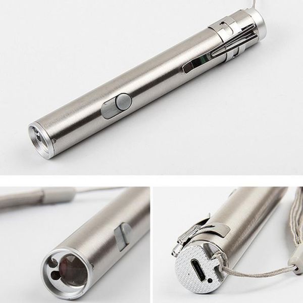 

flashlights torches 3 in1 500lm mini usb rechargeable led laser uv torch pen multifunction lamp with battery for outdoor