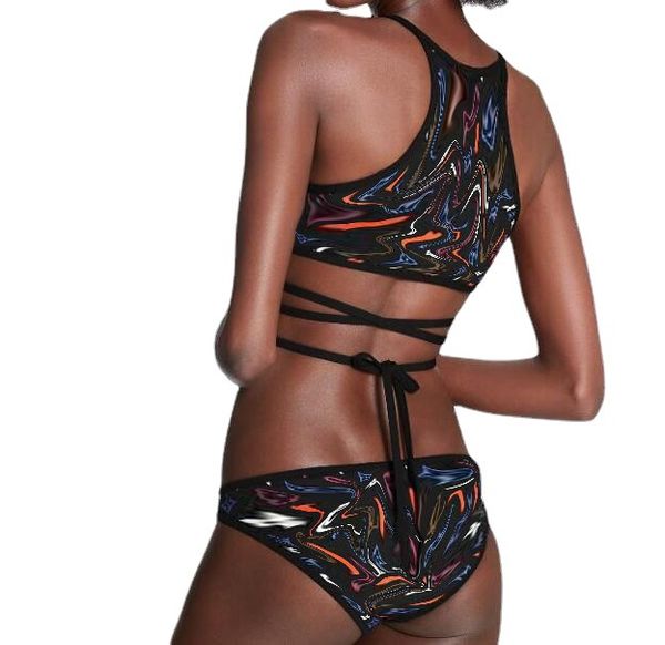 

luxury designer two piece bikini swimsuit women push up bikini set swimwear bathing suit beachwear xl, White;black