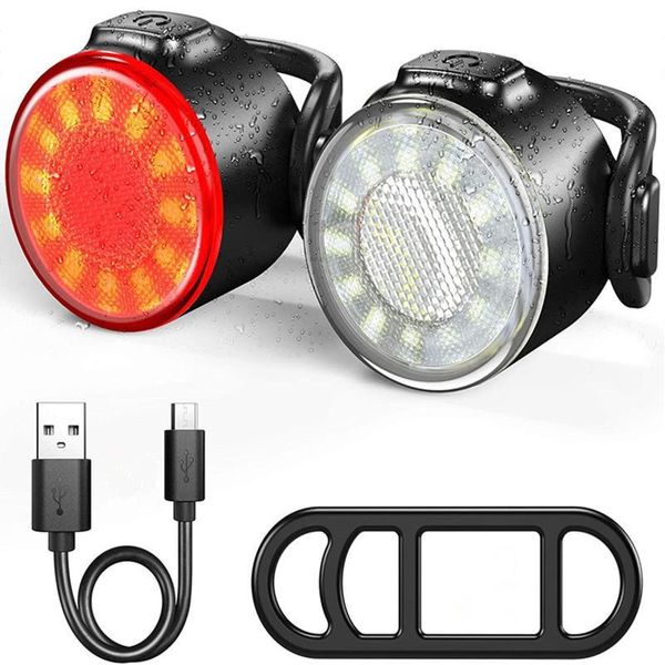 

rechargeable bright bike cob warning tail light night riding waterproof bicycle