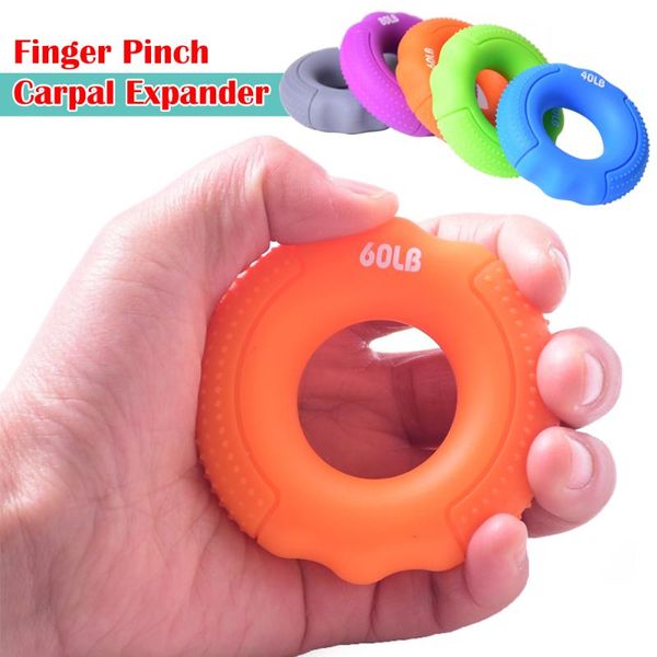 

hand grips silicone portable grip gripping ring carpal finger trainer strength rehabilitation stress ball