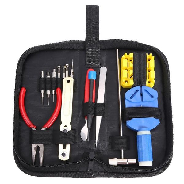 

repair tools & kits 15pcs watch clock tool kit opener remover spring bar screwdriver case holder watchmaker set