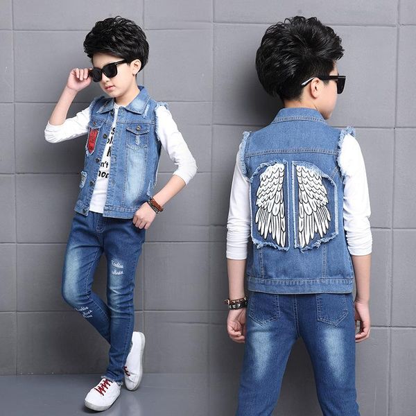 

waistcoat 2021 boys fashion denim vest spring autumn children casual cowboy vests waistcoats boy jeans outdoor, Camo