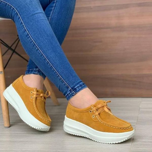 

2021 new sneakers autumn solid lace-up women casual platform plus size walking ladies vulcanized shoes z72l, Black
