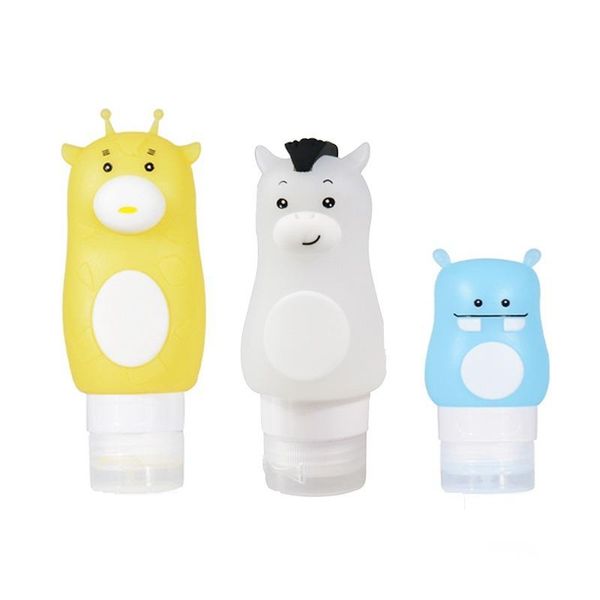 

storage bottles & jars 1 pcs makeup cute travel -grade silicone shampoo shower gel lotion sub-bottling tube squeeze empty bottle 50/70/9