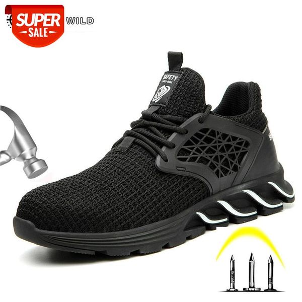 

men safety work shoes boots for mens steel toe cap boots anti-smashing protective construction safety work sneakers man #5q8d