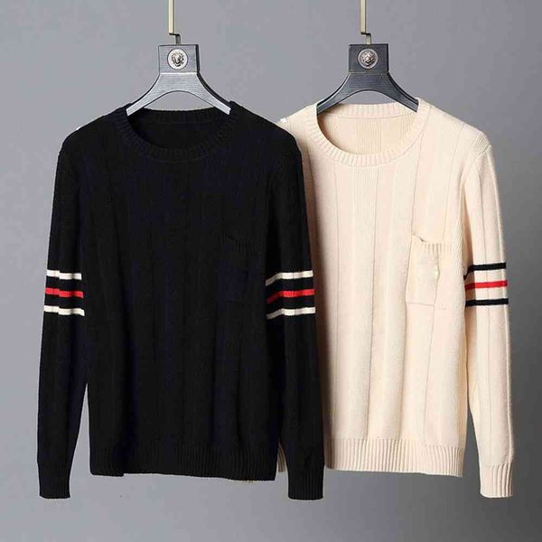 

men designer sweaters long sleeve fashion brand autumn spring luxury clothing letter embroidery pullover sweater coat jumper, White;black