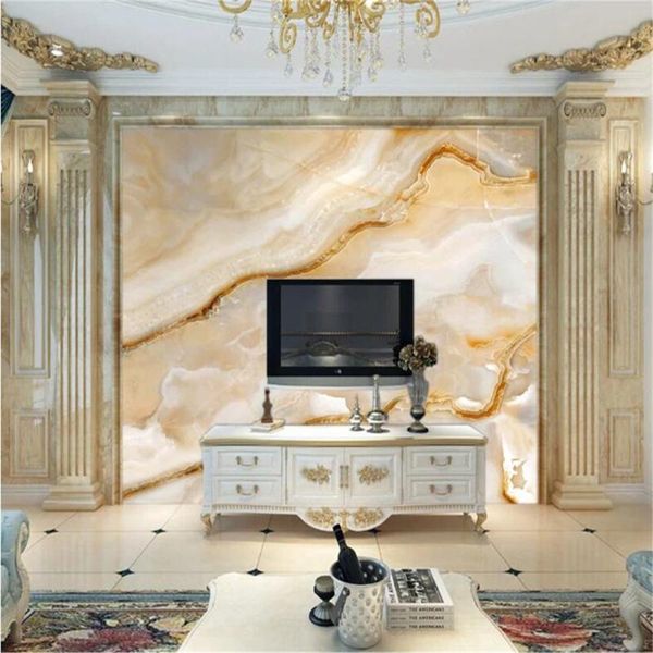 

wallpapers milofi non-woven wall paper marble pattern pure stone abstract jade background painting