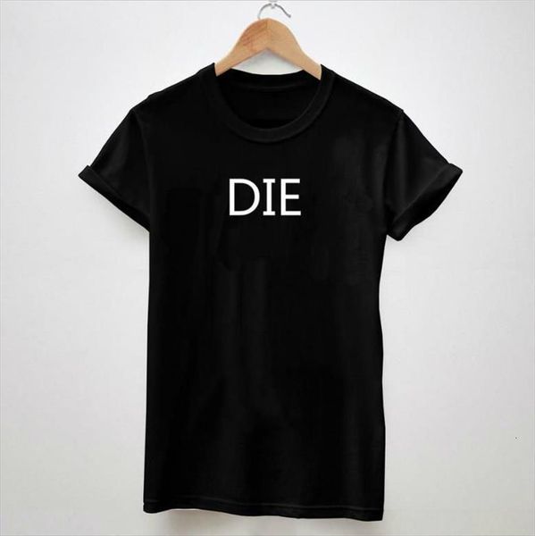 

fashion and women die men letters print black white tee for lady, White;black