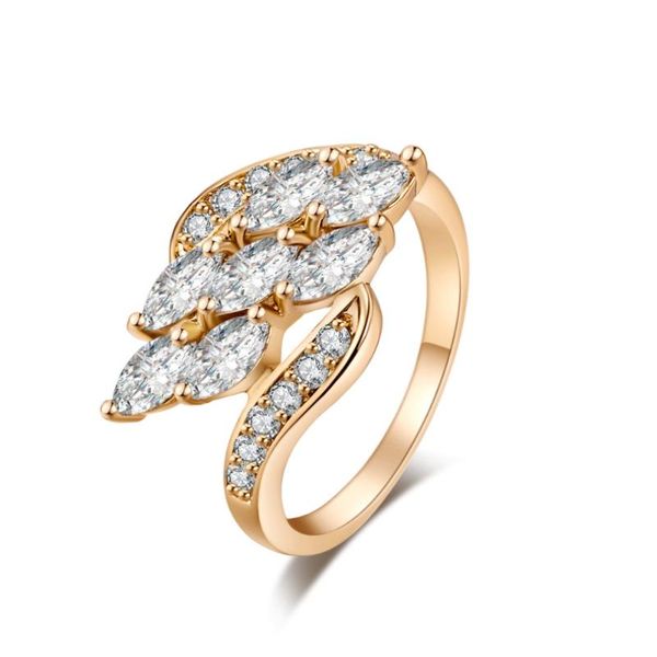 

wedding rings gold color austrian crysta for women engagement luxury cubic zirconia ring femaler jewelry wholesa, Slivery;golden