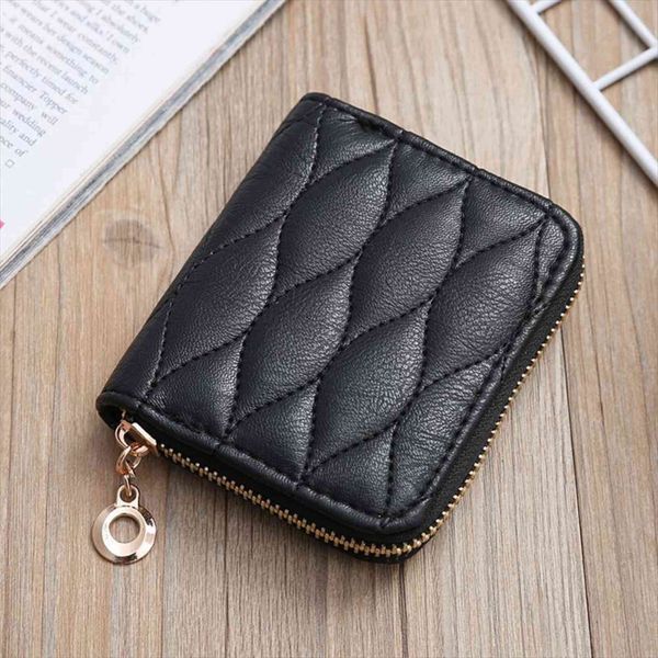 

female plaid purse women short wallets leather travel zipper card holder womens wallet small coin, Red;black
