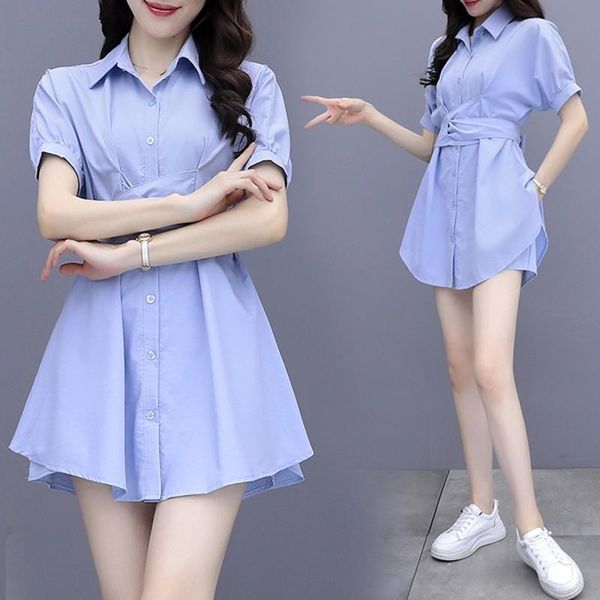 

women's tracksuits 2021 summer fashion casual women 2 piece sets lace-up shirt + high waist blue wide-leg shorts two-piece suit, Gray