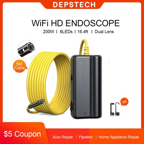 

cameras depstech wifi wireless automotive endoscope inspection camera snake borescope tube for underwater vent pipe car engine repair