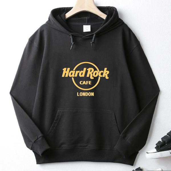 

men's hoodies & sweatshirts 100%cotton 2021 leisure loose moto retro autumn hoodie mens wool clothing sweatsh, Black