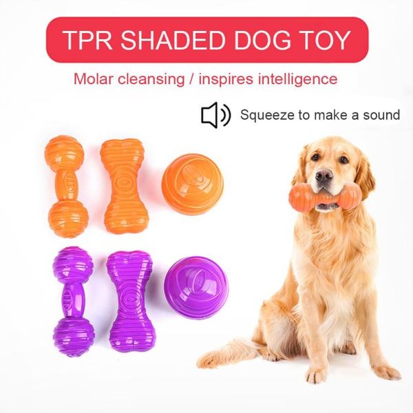 

dog toys & chews rubber toy pet squeak chew bone shape training bite molar teeth resistant cleaning
