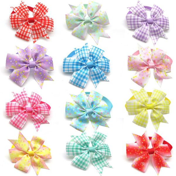 

dog apparel 50/100 pcs pet bow ties necktie for small medium grooming accessories handmade bowknot supplies bows