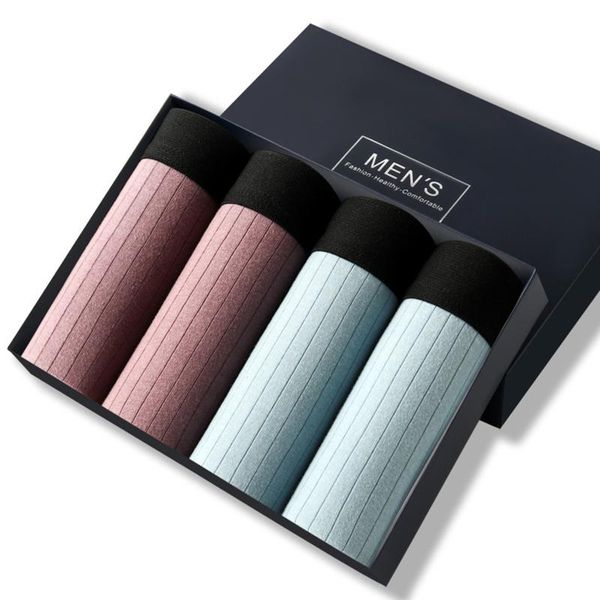 

underpants 4pcs men underwear cotton boxers male shorts panties plus size breathable mens boxer solid, Black;white