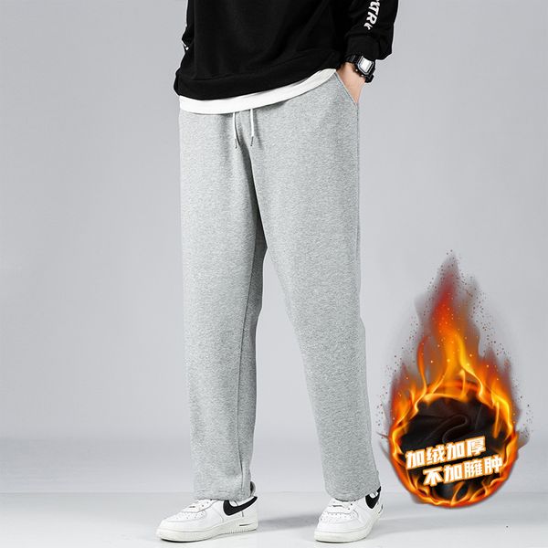 

2021 autumn winter plush casual men's leggings are loose thickened, and the amount of cotton guard is large, which can be, Black