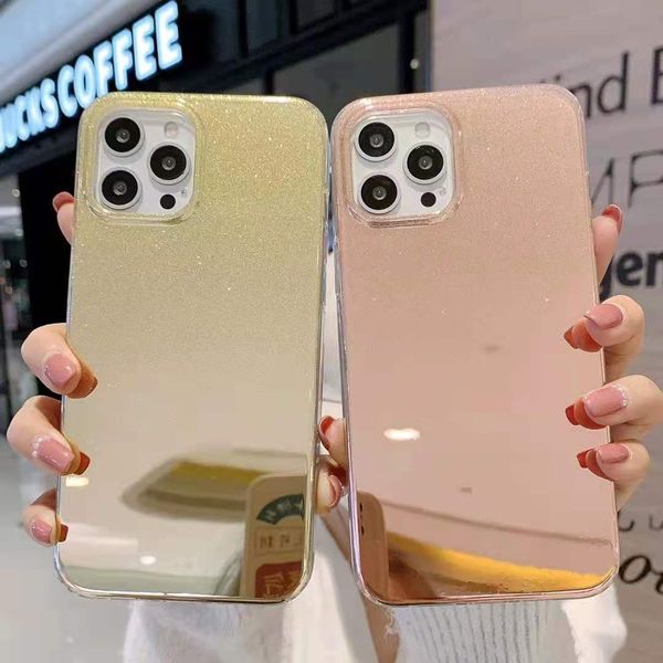 

electroplating flash powder phone cases for iphone 12 11 pro promax xs max 8 plus