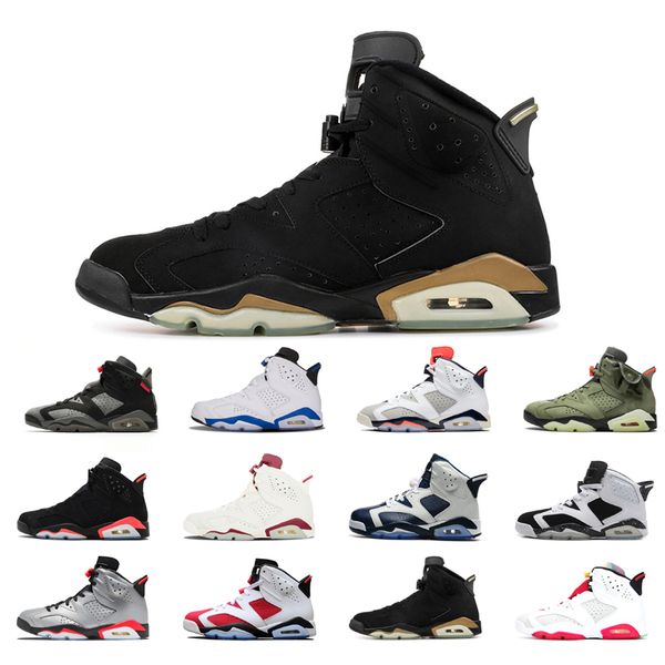 

man basketball shoes 6 6s alternate angry bull black cat green infrared carmine hare marron olympic oreo sport blue tinker trainers sports s, White;red