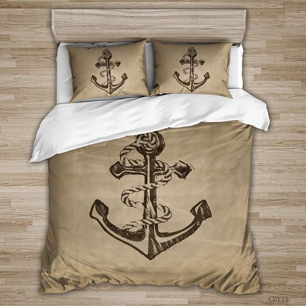 

bedding sets 3d print steamship anchor set fashion bed custom  king single pillowcase soft duvet cover bedroom home decor