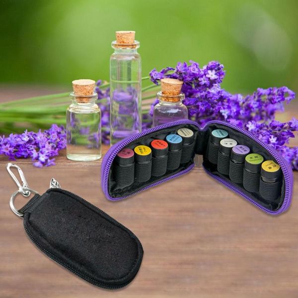 

storage bags 10bottles essential oil bag portable travel holder case key makeup with10 small compartment
