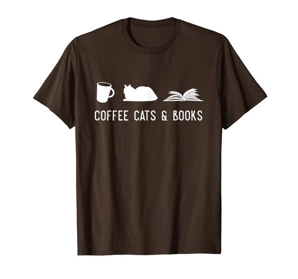 

coffee cat book shirt cute bookworm librarian gift, White;black