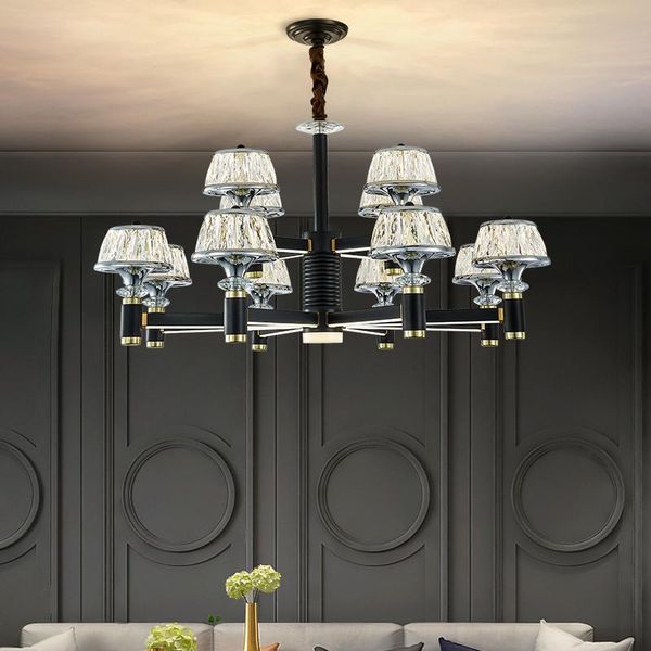 

pendant lamps chandelier living room crystal postmodern light luxury personality nordic creative super bright luminous dining lamp